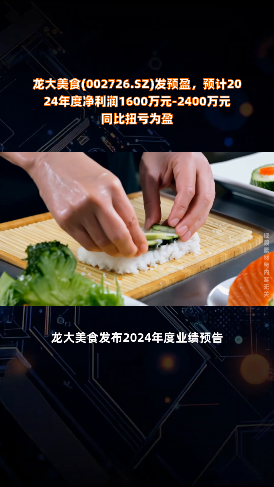 龙大美食(002726.SZ)发预盈,预计2024年度净利润1600万元-2400万元 同