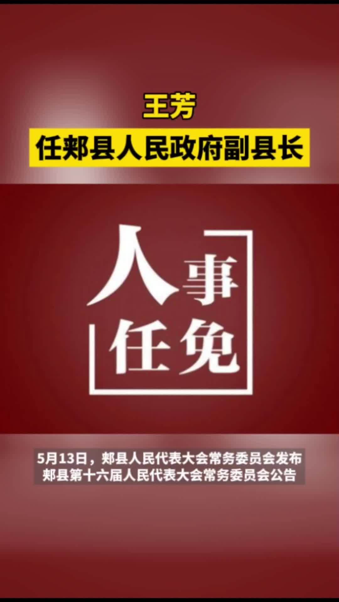 #王芳任郏县人民政府副县长