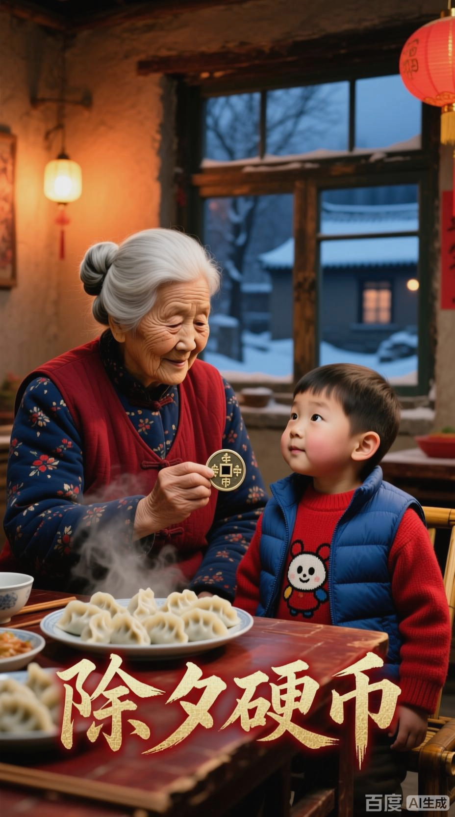 除夕夜饺子里的神秘硬币