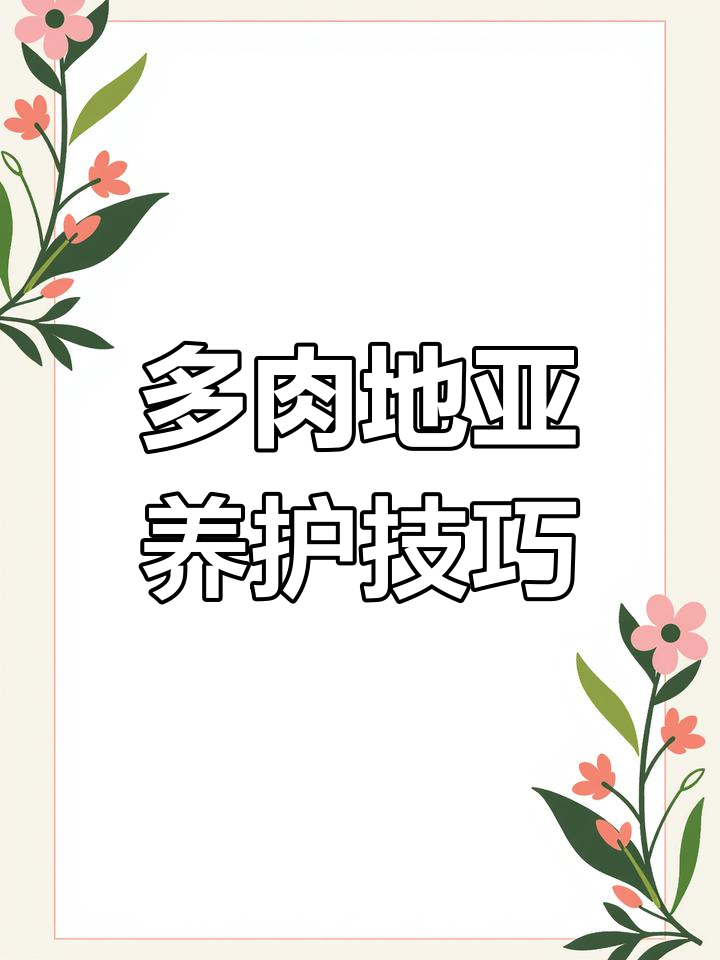 如何养好多肉地亚?从变色到长侧芽,全攻略!
