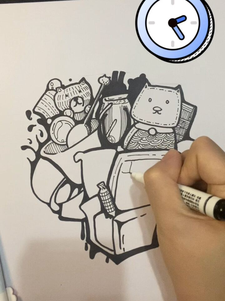 黑白装饰画教程