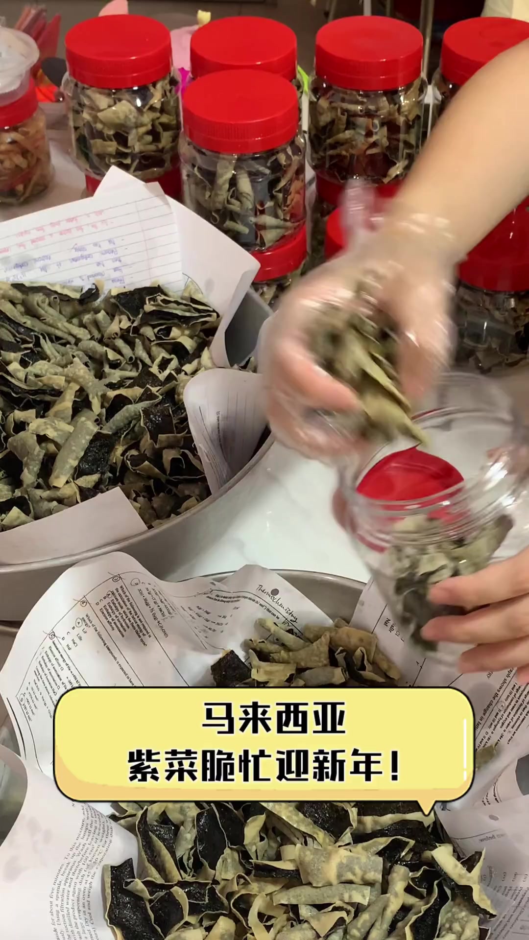 马来西亚,紫菜脆忙迎新年!