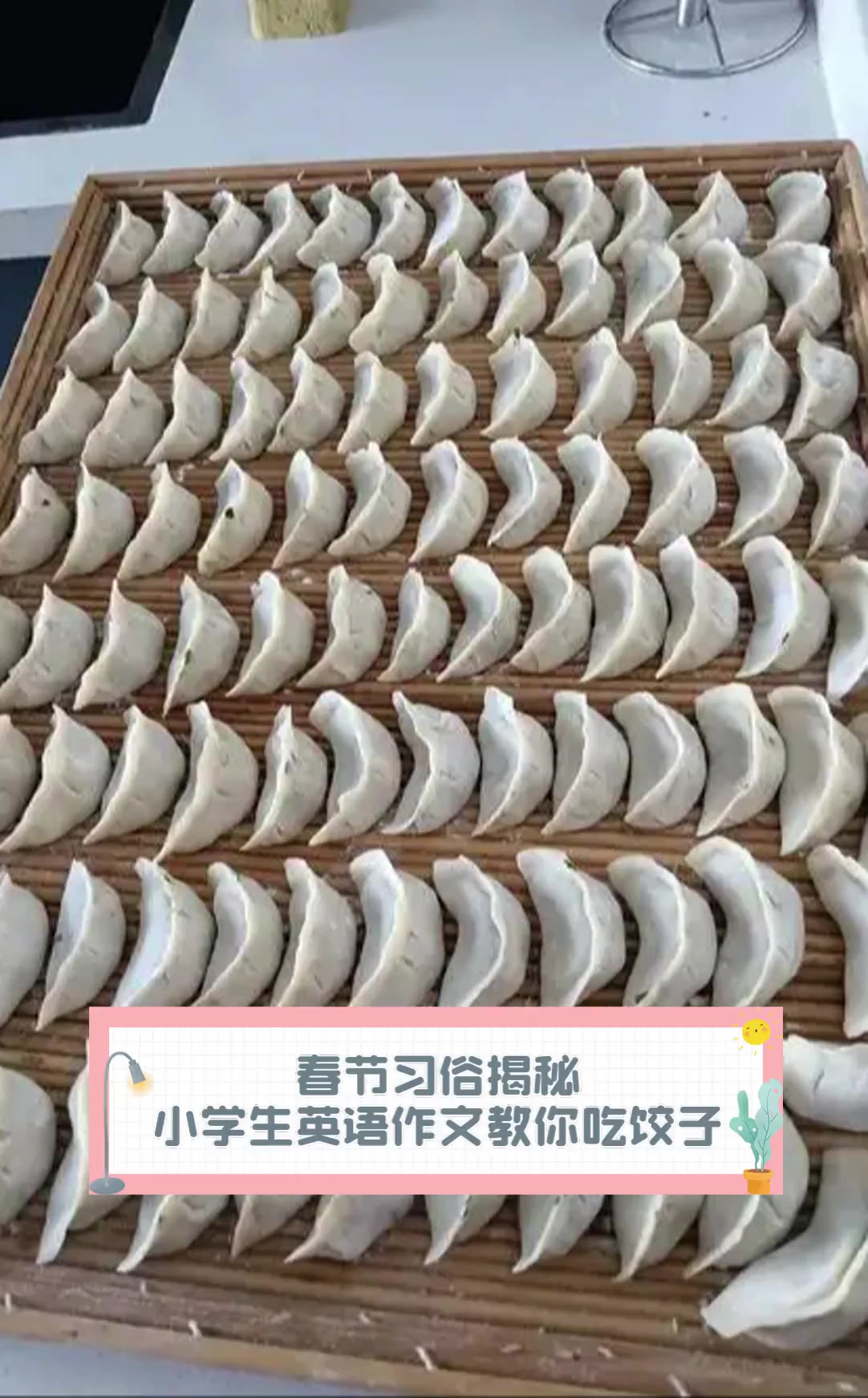 春节习俗揭秘,小学生英语作文教你吃饺子