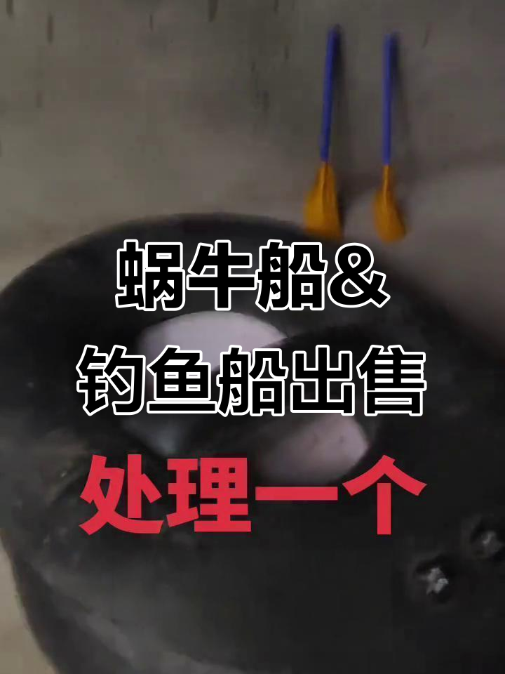 蜗牛船与钓鱼船出售,超值好机会不容错过