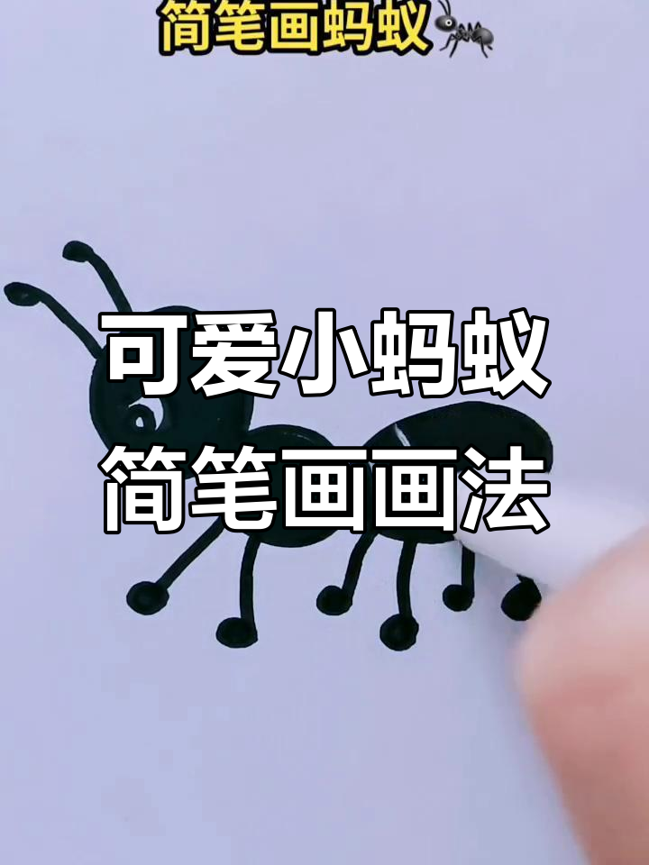 小蚂蚁的强大力量,简笔画展示它的努力与坚持