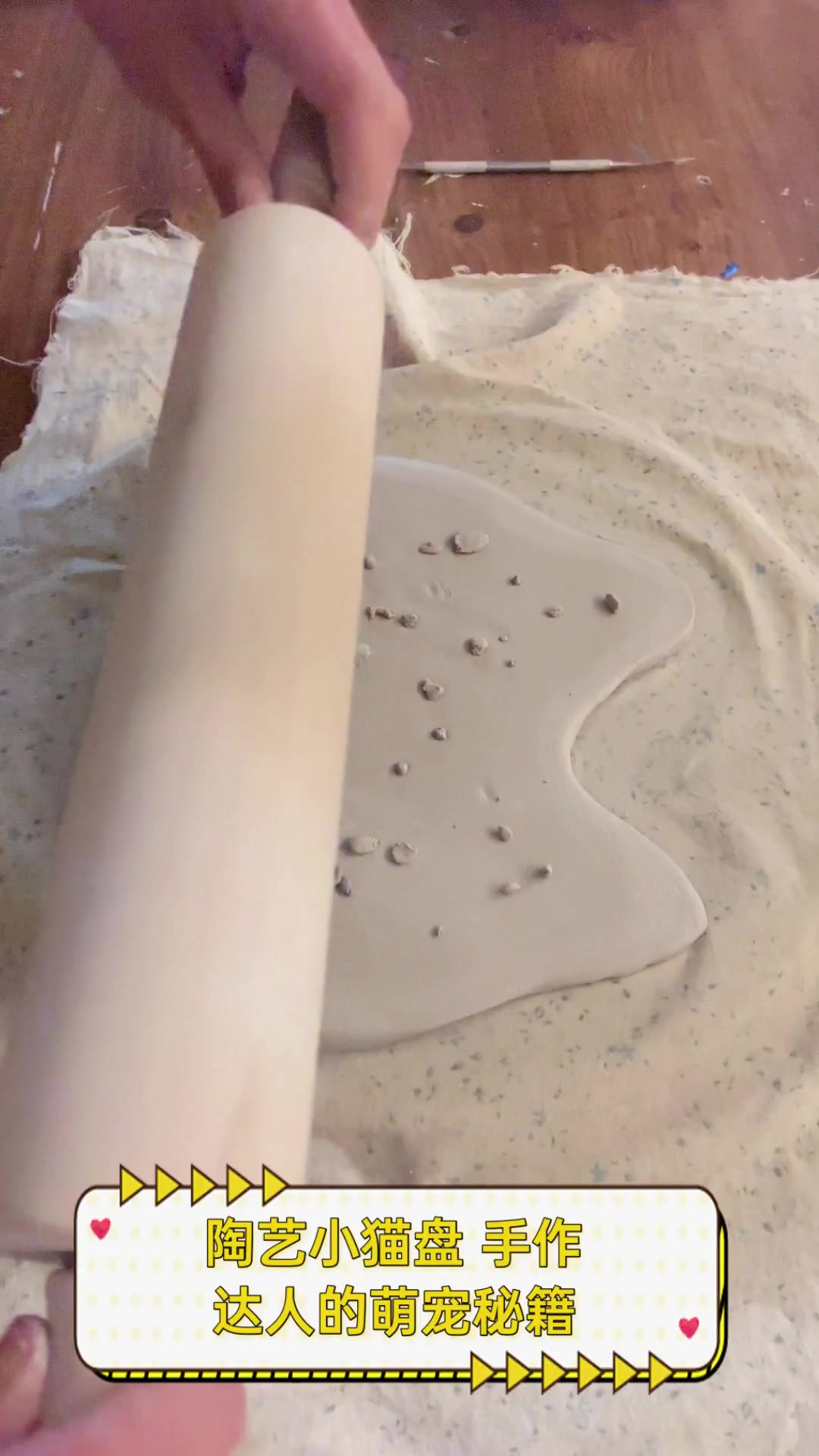 陶艺小猫盘,手作达人的萌宠秘籍