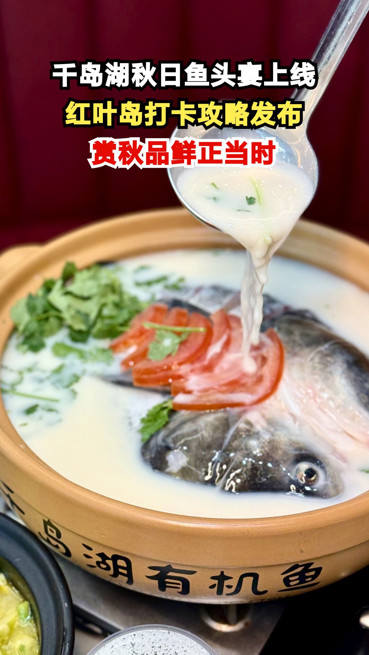 千岛湖秋日鱼头宴上线,红叶岛打卡攻略发布,赏秋品鲜正当时