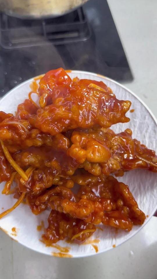 番茄酱版锅包肉!也真的很好吃!