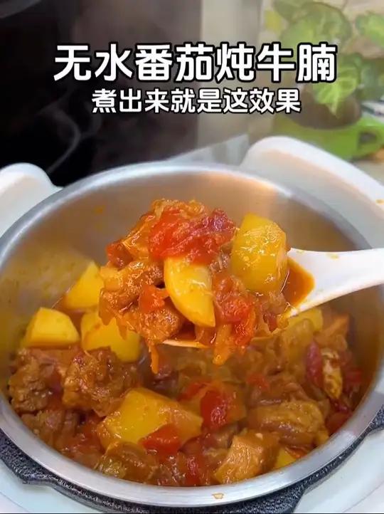 不用加水加油的电饭煲番茄炖牛腩,好吃到跺脚,而且做法巨简单,有手就会