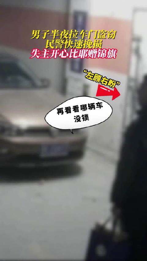 「女子找回被盗财物送民警锦旗开心比耶「嘻嘻」」近日,安庆市民焦女士报警,称其车内烟酒被盗,