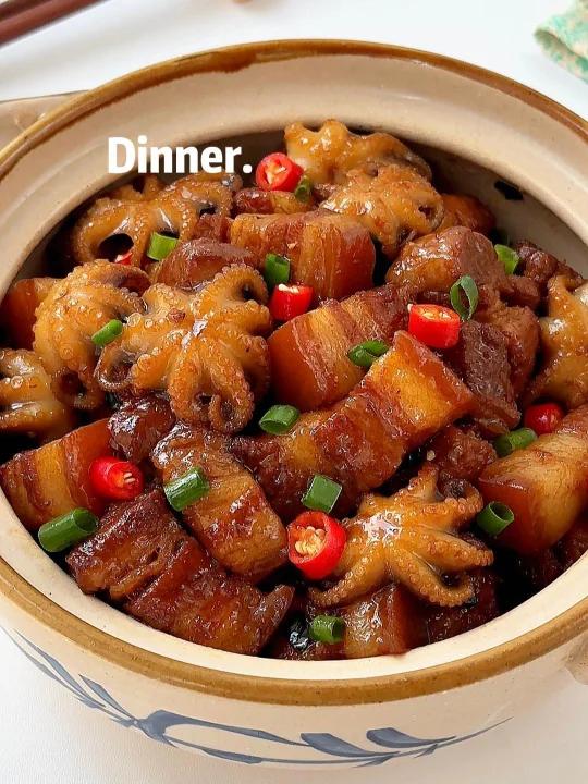 八爪鱼红烧肉香糯不腻巨下饭好吃哭