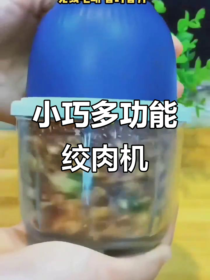 这款电动绞肉机,小巧实用,打馅切碎一气呵成!