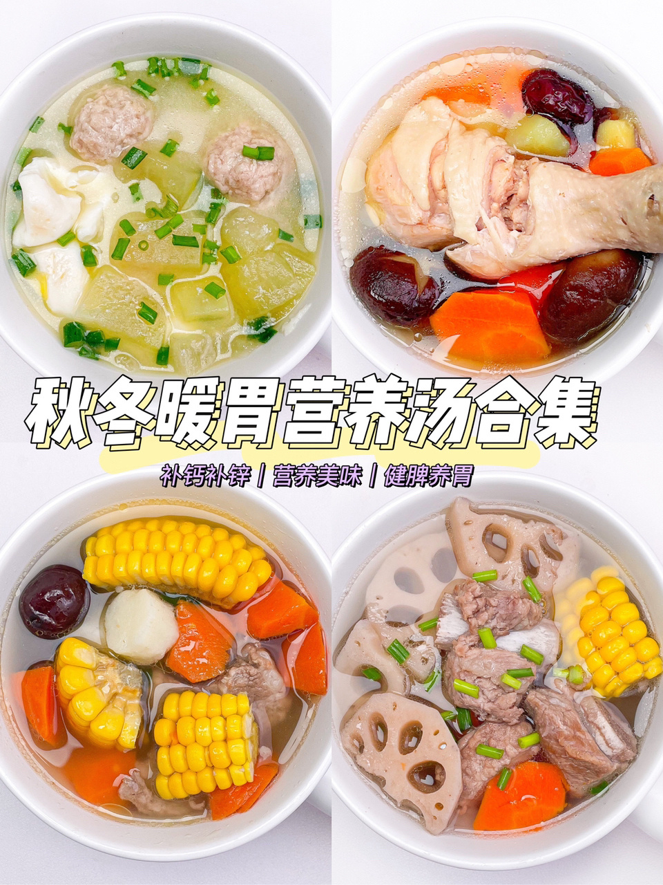 秋冬季4种营养炖汤一个电炖锅搞定!