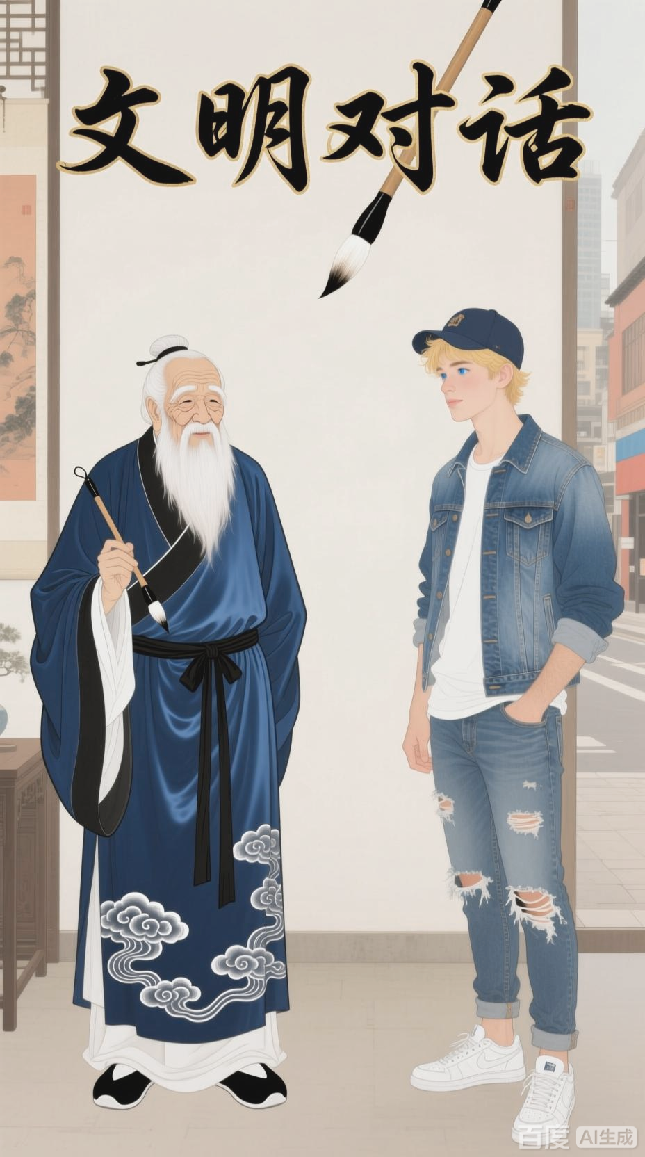 中美拟人化形象展示
