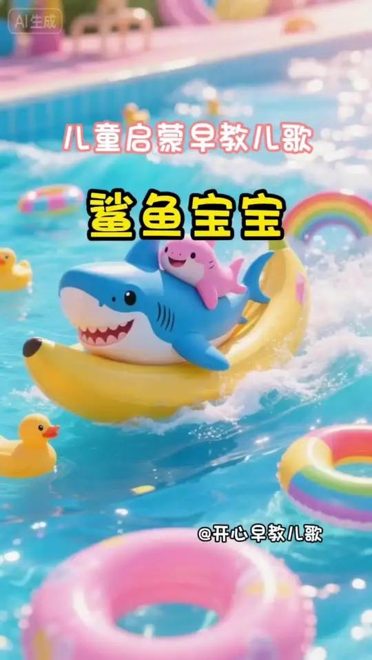 儿童启蒙早教儿歌-鲨鱼宝宝 早教儿歌,儿歌动画/3至6岁幼儿动画片/3至6岁儿童视频/小孩