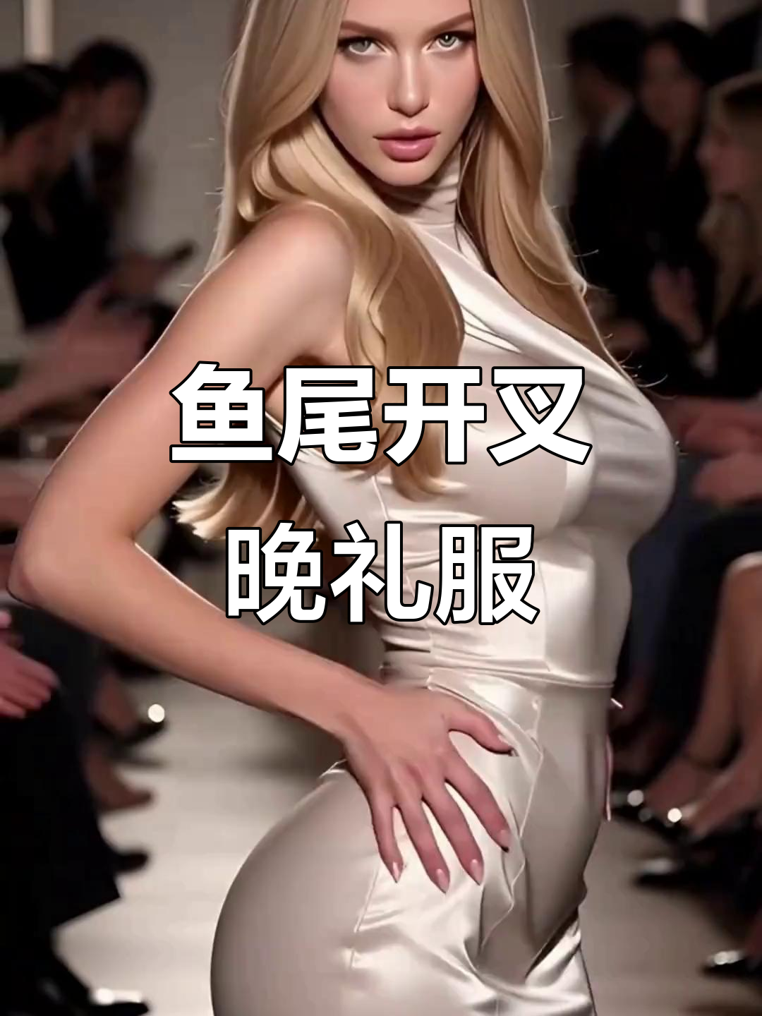 鱼尾修身晚礼服,开叉设计尽显优雅气质