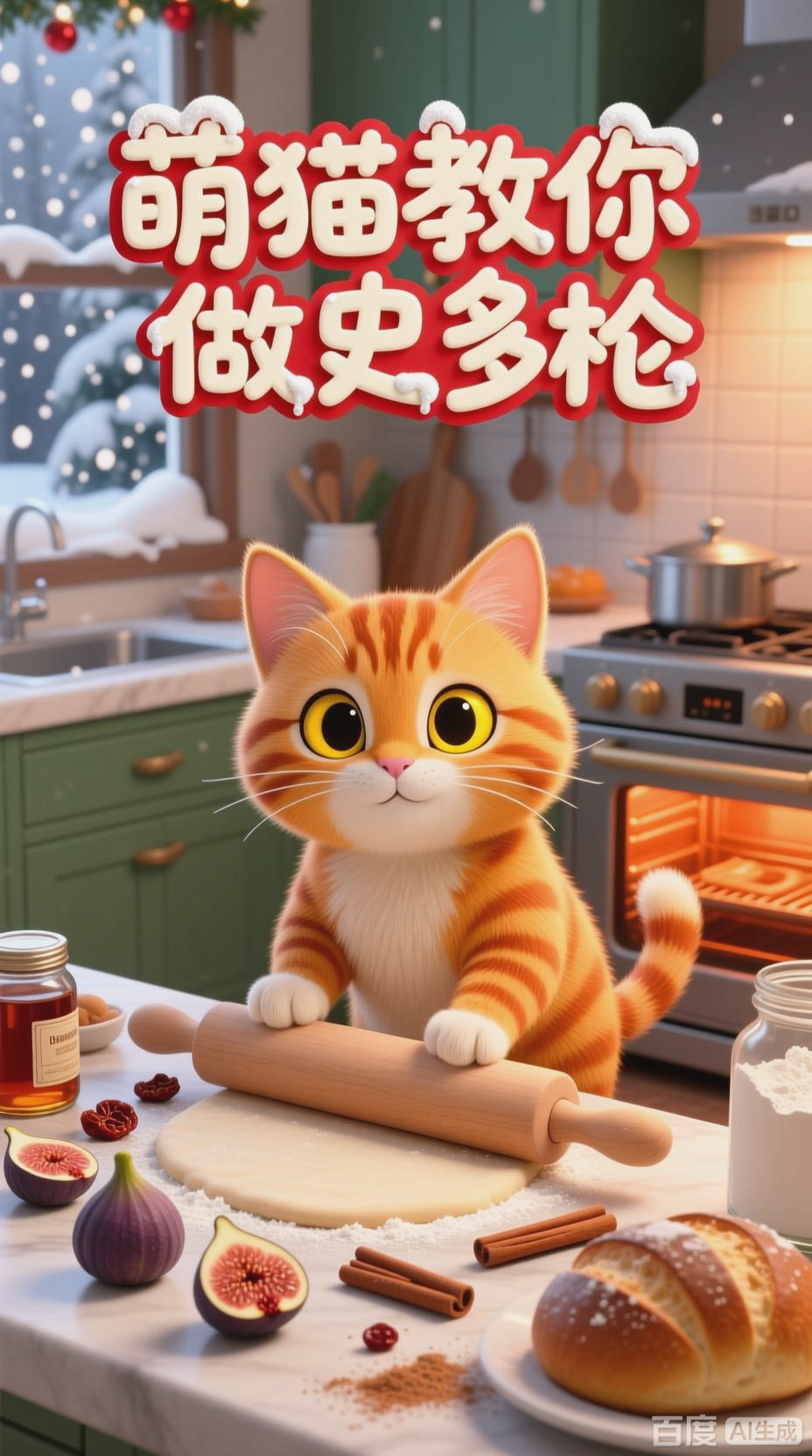 小橘猫教你做史多伦面包
