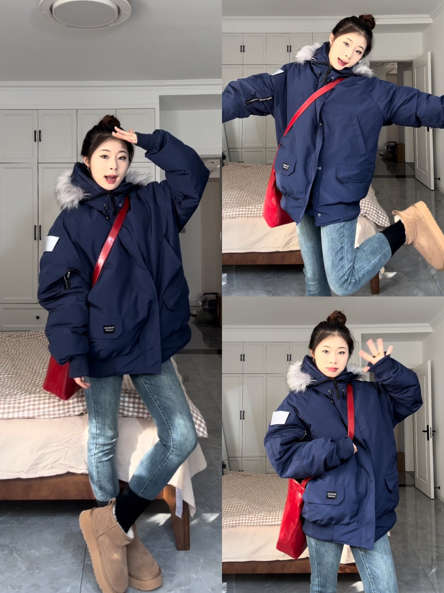 ootd|嘎嘎保暖的派克棉服 搭配牛仔裤好绝