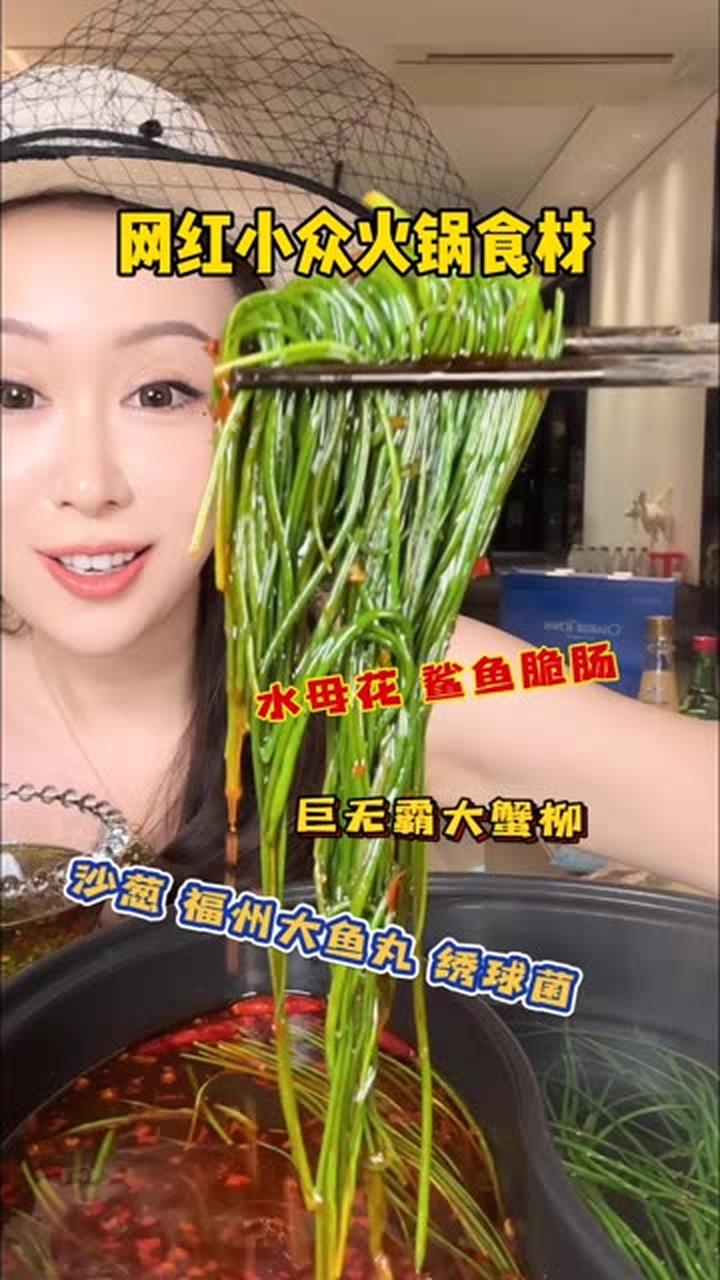 尝尝最近超火的小众火锅食材，沙葱绣球菌大鱼丸太好吃