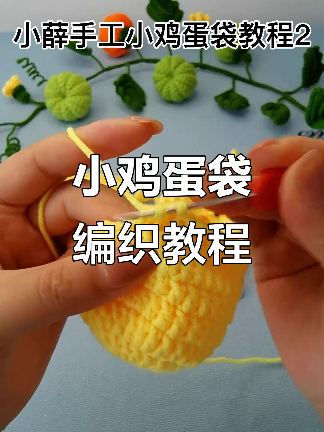 毛线编织小鸡蛋袋教程:从第六圈到减针技巧全解析