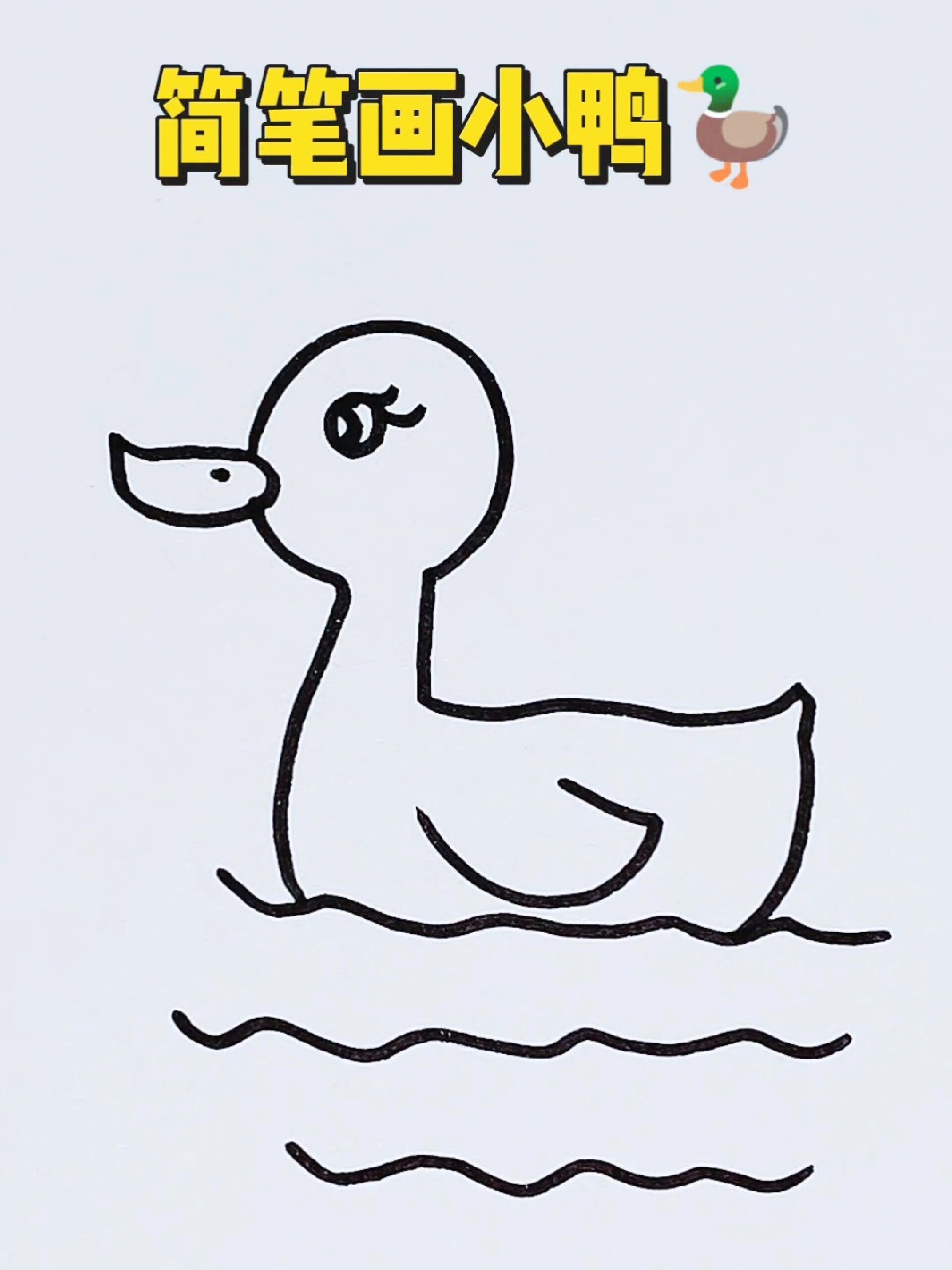 简笔画小鸭
