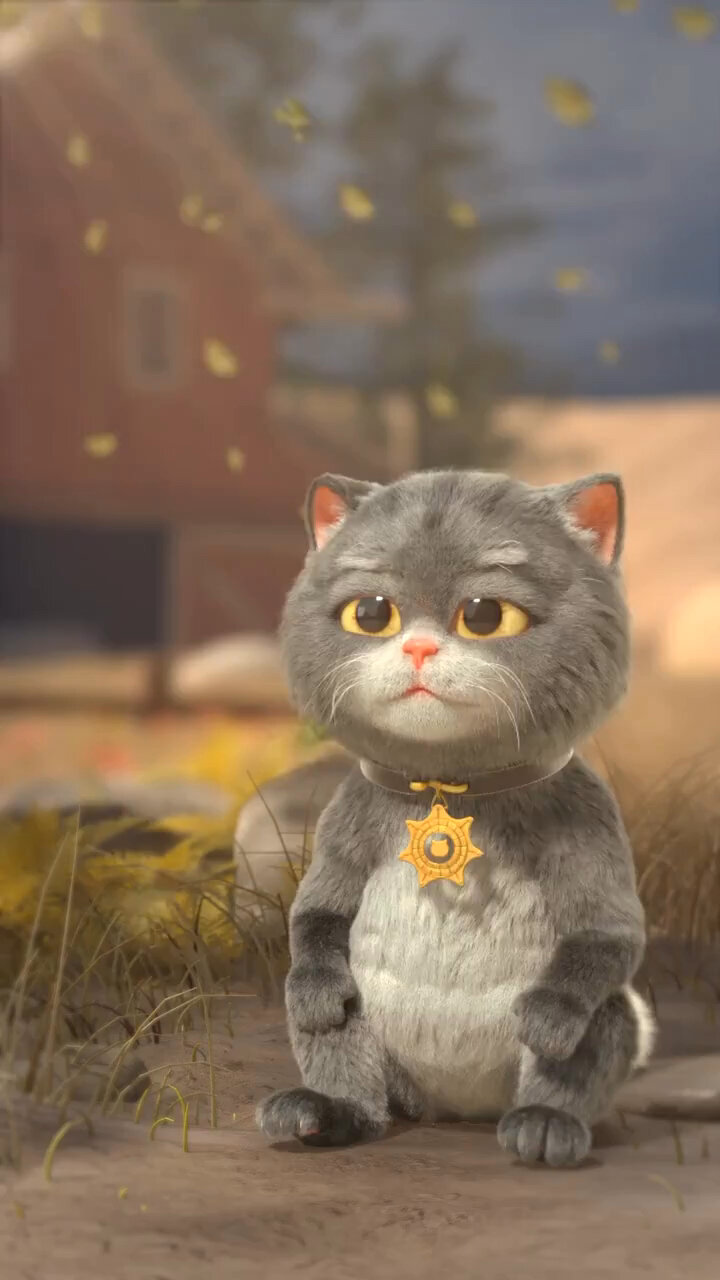 「动态壁纸」忧伤的斑布猫