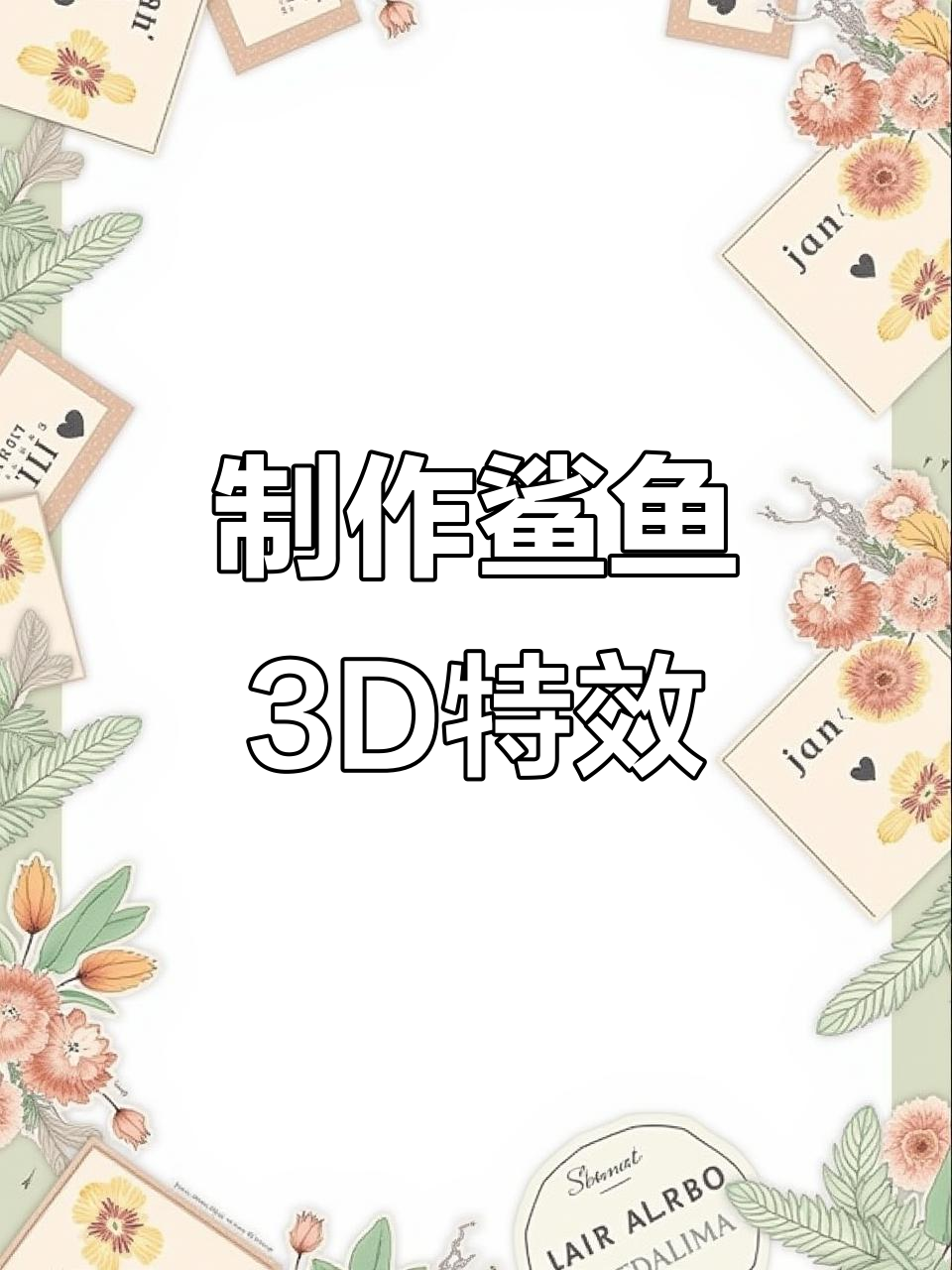 剪映鲨鱼游出屏幕的3D效果制作技巧