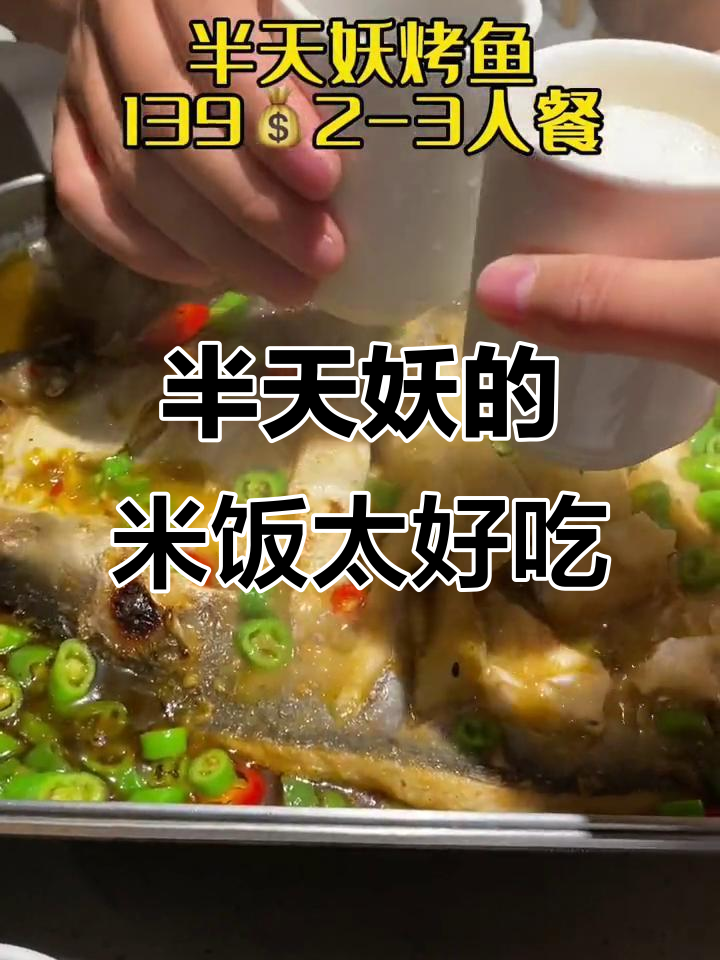 半天妖烤鱼,米饭比鱼肉还抢镜!青花椒口味让人停不下来