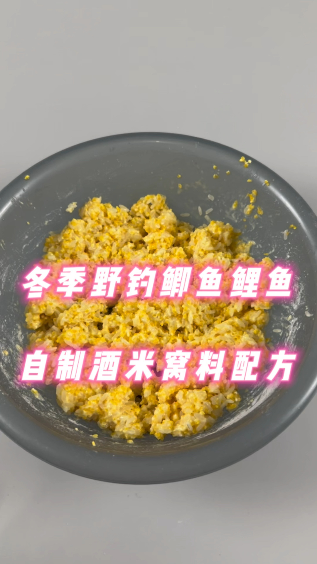 野钓鲫鱼自制酒米窝料