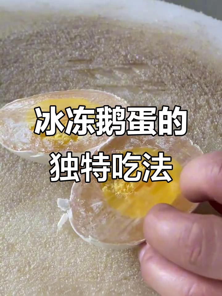 冰冻鹅蛋硬得像石头，解冻后竟然这么好吃！