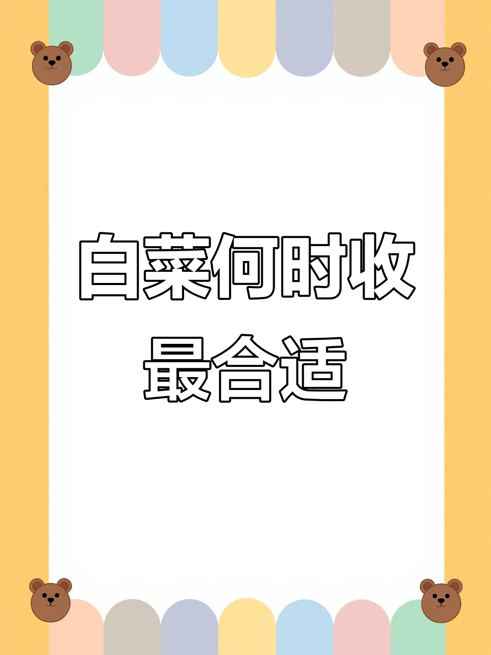 大白菜收获时机揭秘,零下低温来临前必须收割