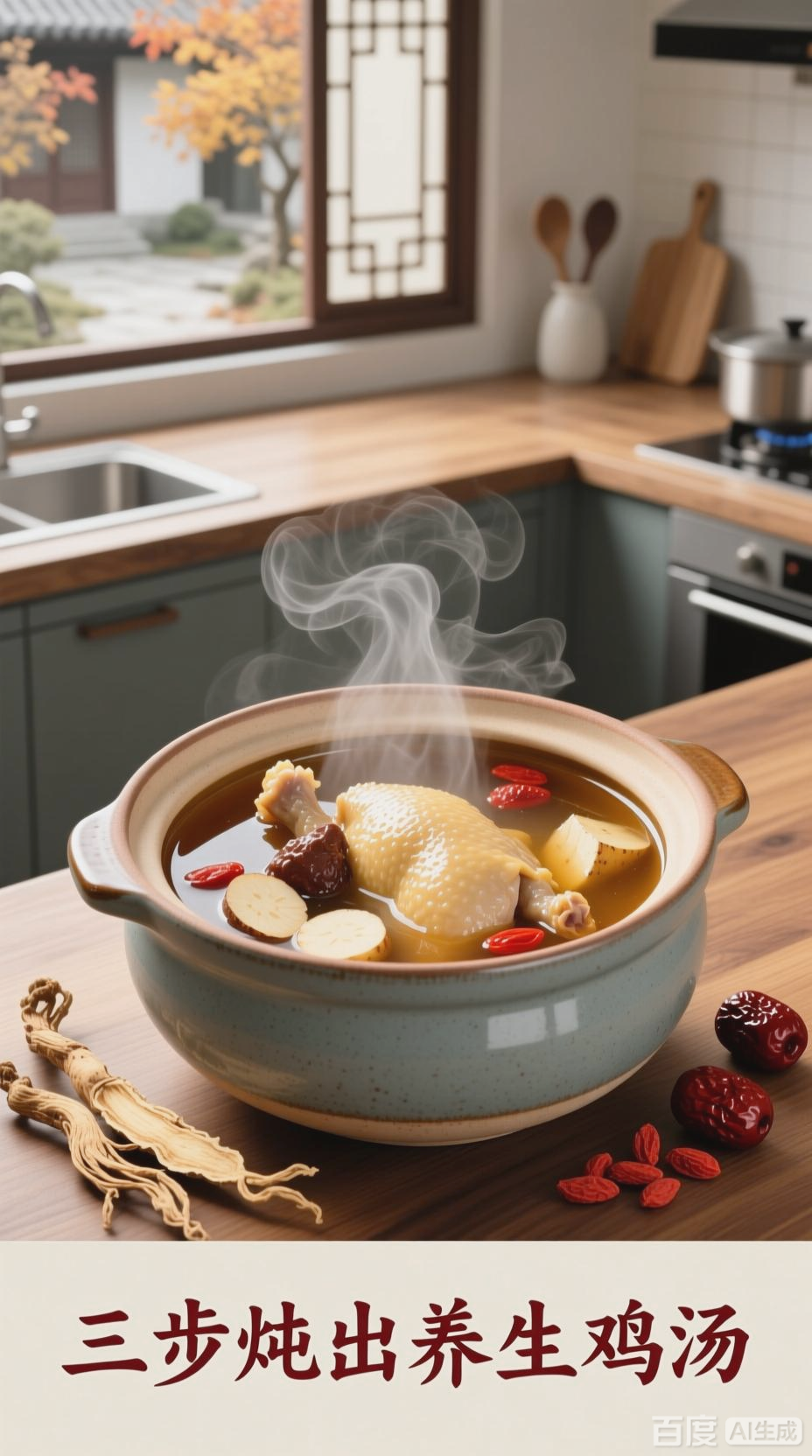 食疗养生,当归党参炖鸡汤