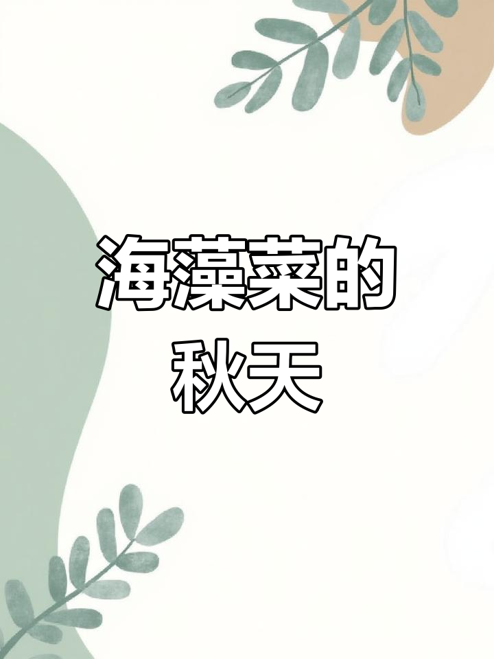 秋季海藻菜,营养美味