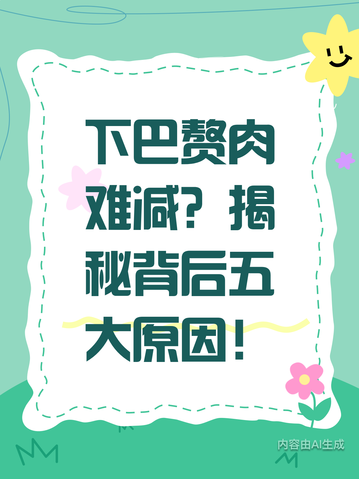 为什么你的下巴赘肉总减不掉?原因在这儿!
