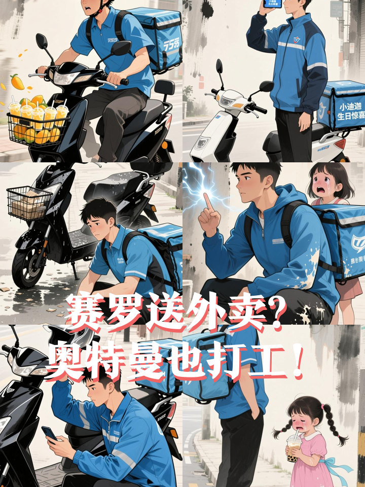 赛罗奥特曼竟学送外卖?奶茶车里藏惊喜!