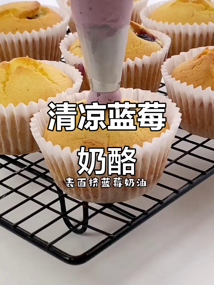 夏日必备，蓝莓乳酪蛋糕，清凉口感超赞！