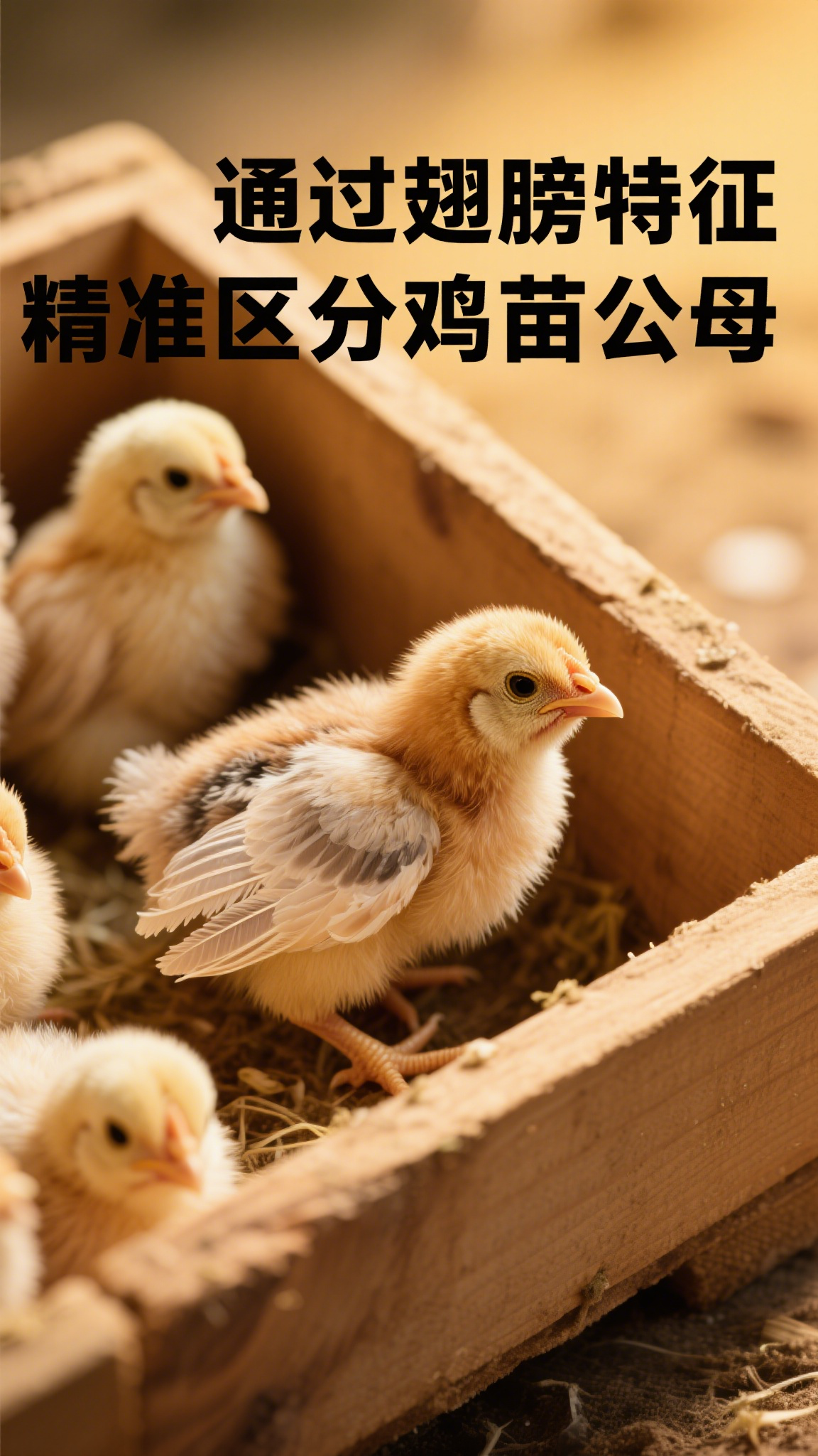 通过翅膀特征,精准区分鸡苗公母