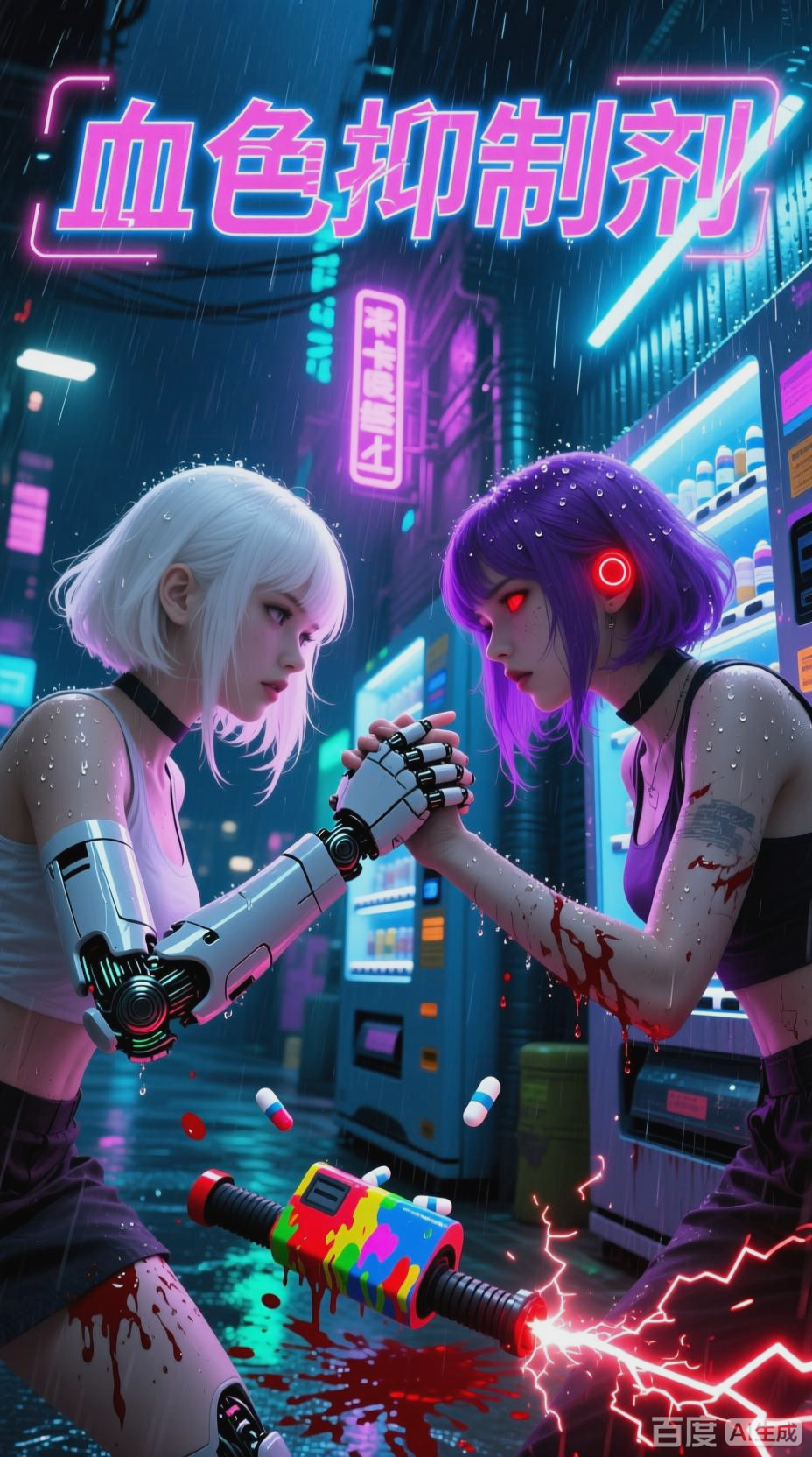 赛博朋克都市,双女争药终石化