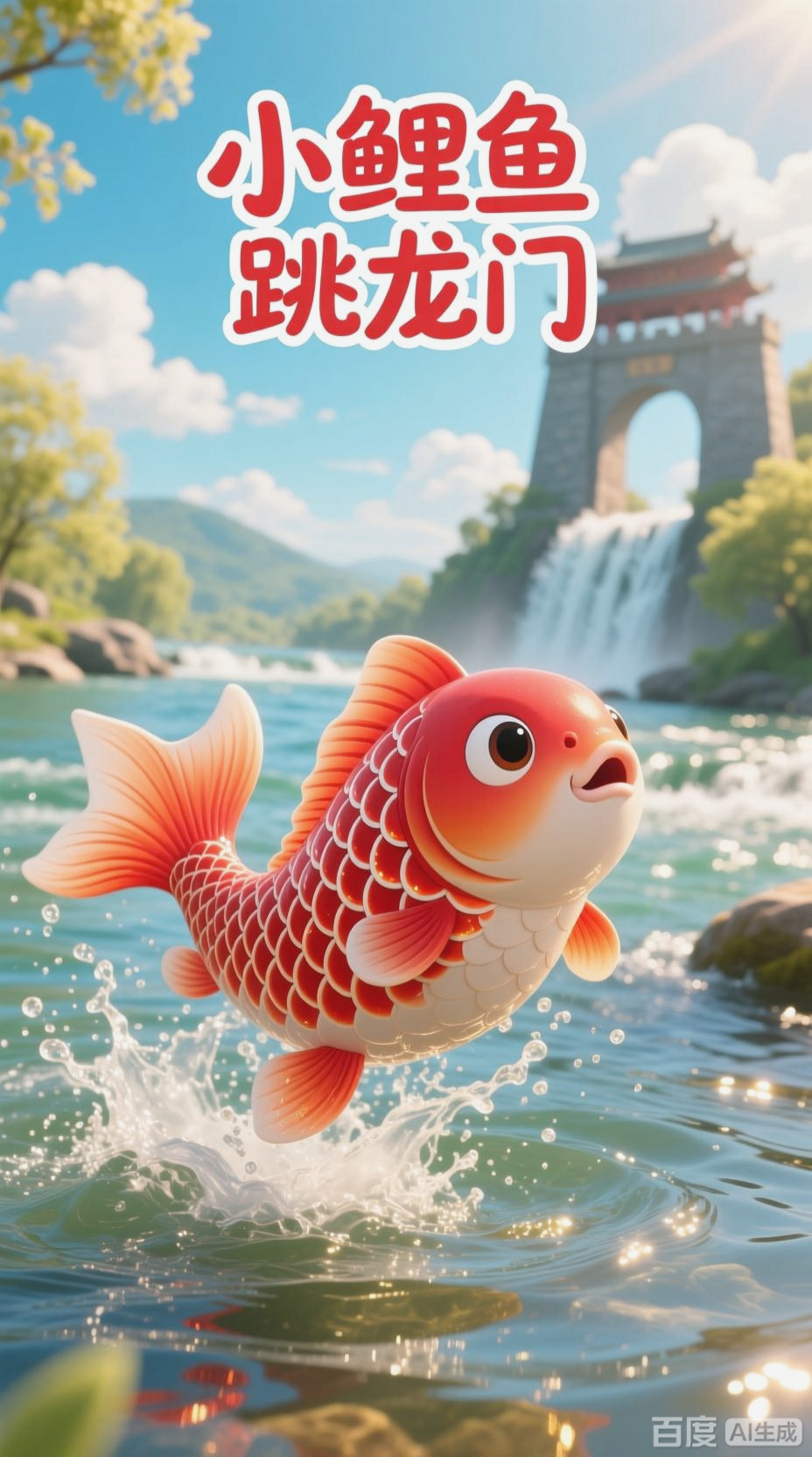 小鲤鱼跳龙门，坚持成就梦想