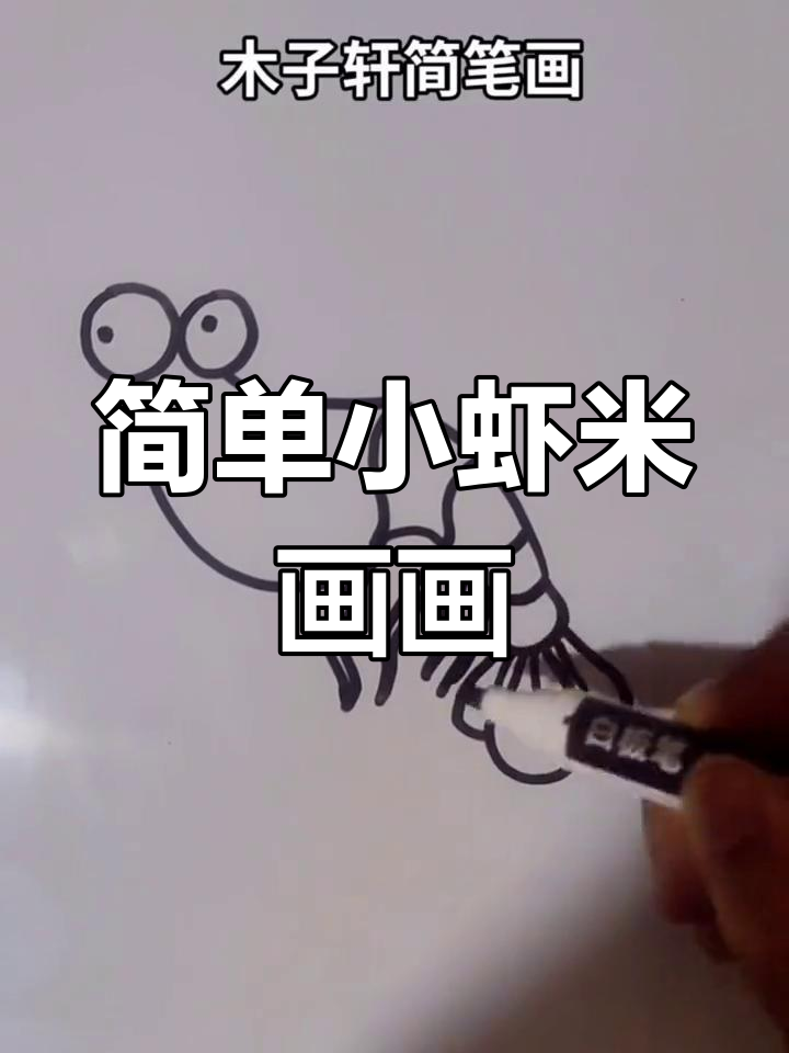 小虾米简笔画教程,轻松学会画可爱小动物