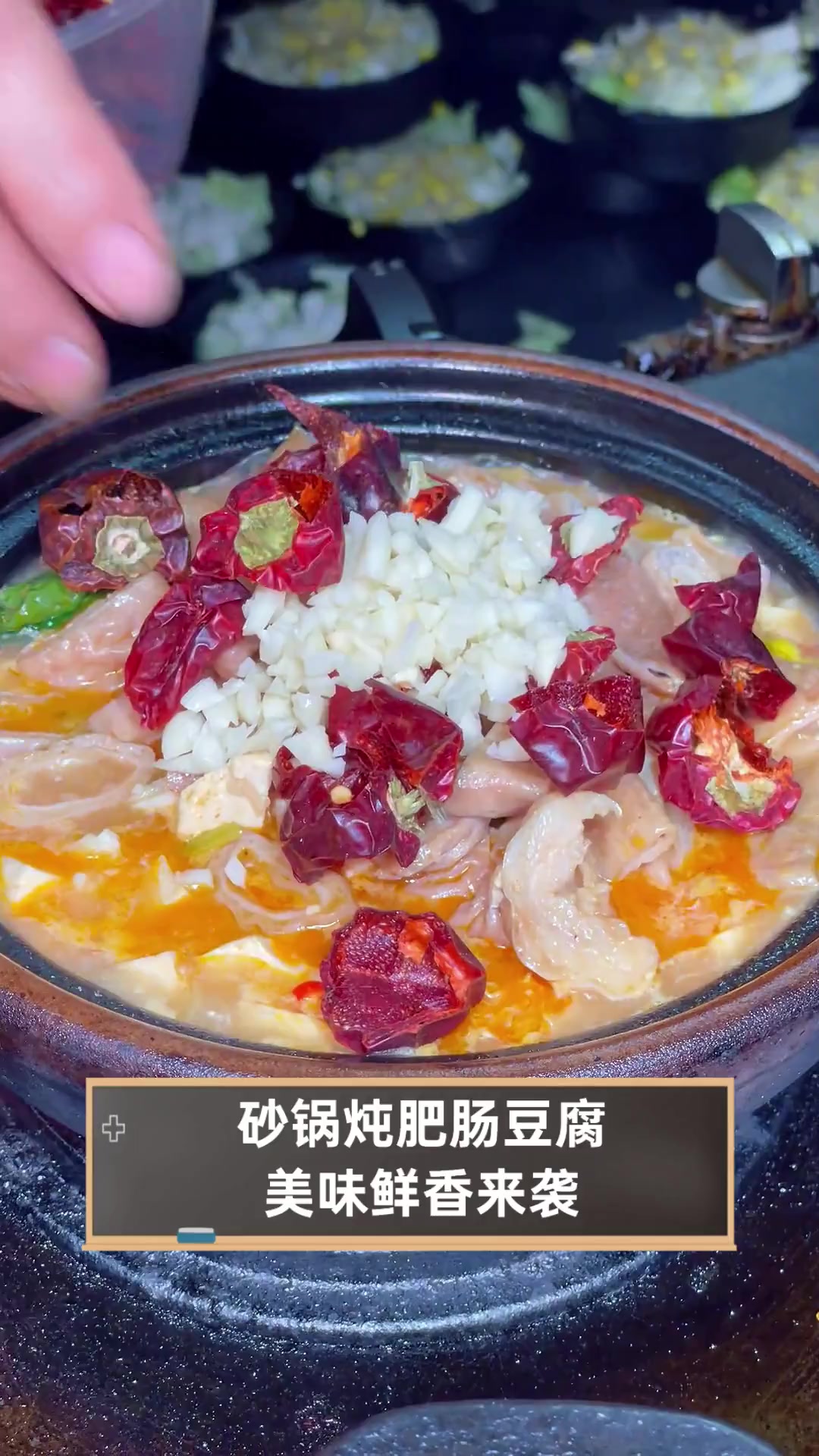 砂锅炖肥肠豆腐,美味鲜香来袭