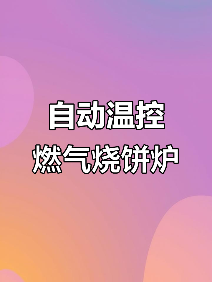 节能王燃气烧饼炉:自动温控与风控开关,精准调节更省气