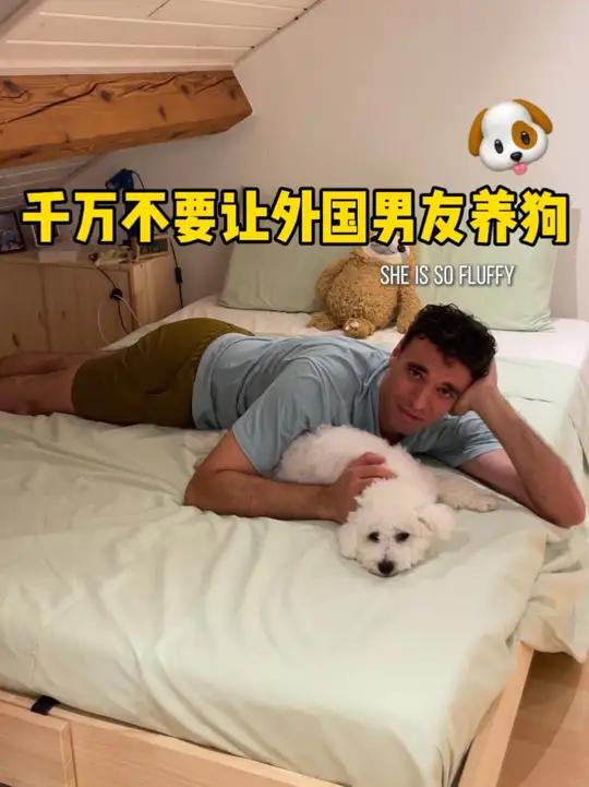 千万不要让外国男友养狗……不然一下子可能养两只 .  养狗小狗日记小狗狗能有什么坏心思宠物