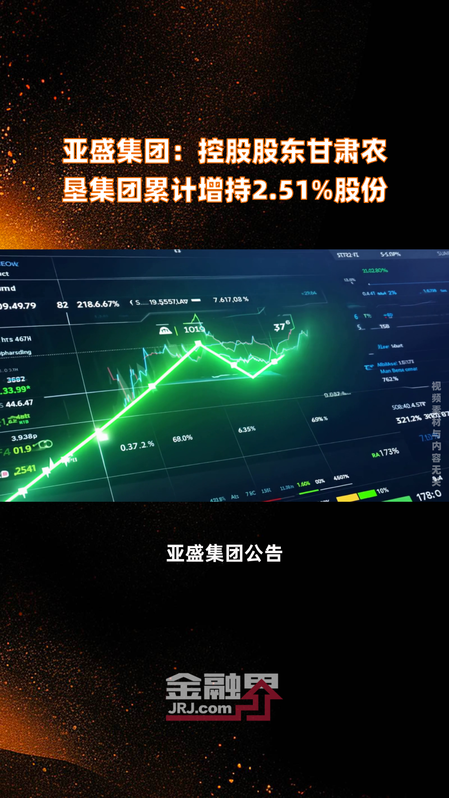 亚盛集团:控股股东甘肃农垦集团累计增持2.51%股份|快报