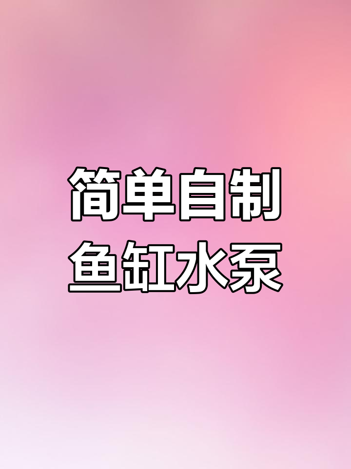 用空矿泉水瓶制作鱼缸水循环,24小时不间断