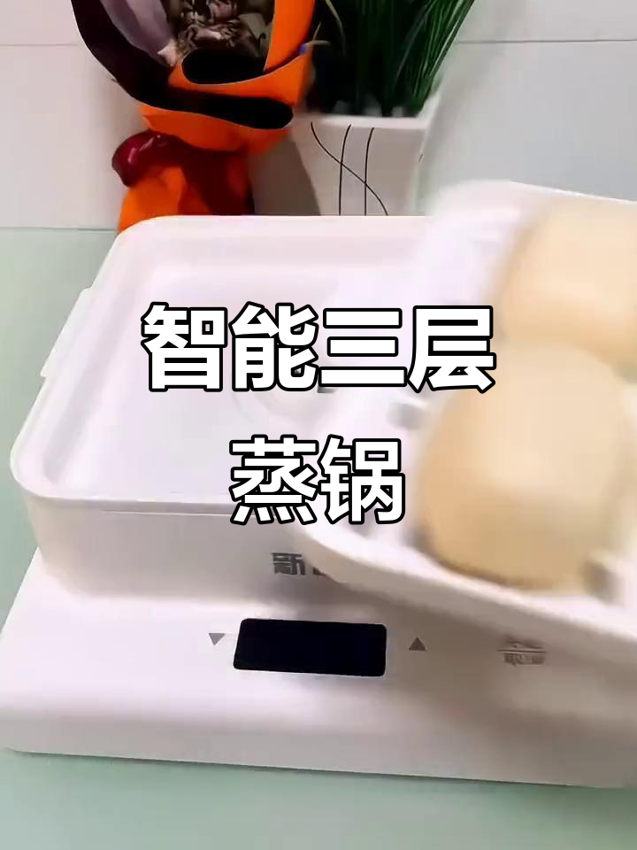 三层大容量电蒸锅,透明设计让早餐更轻松