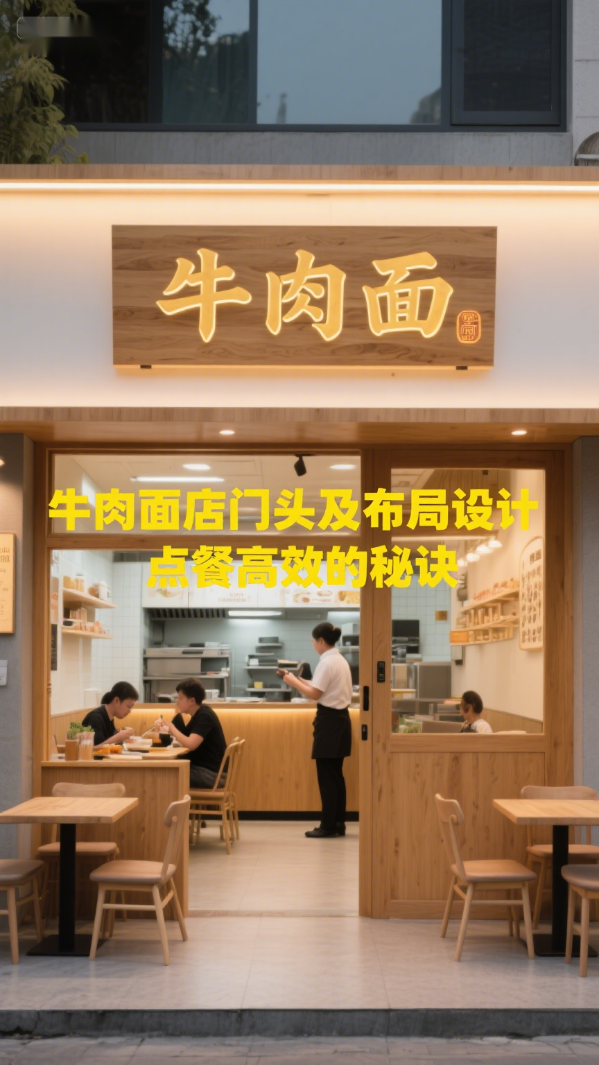 牛肉面店门头及布局设计，点餐高效的秘诀