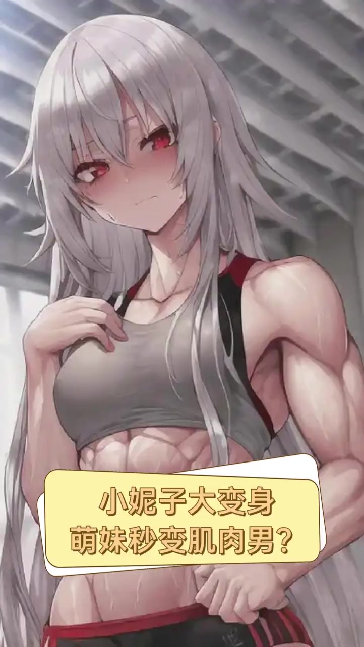 小妮子大变身,萌妹秒变肌肉男?