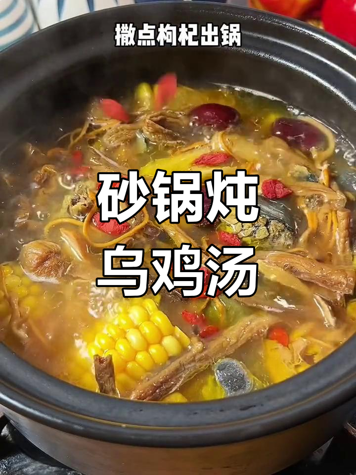 过年过节必备!砂锅乌鸡汤,营养满满又暖心
