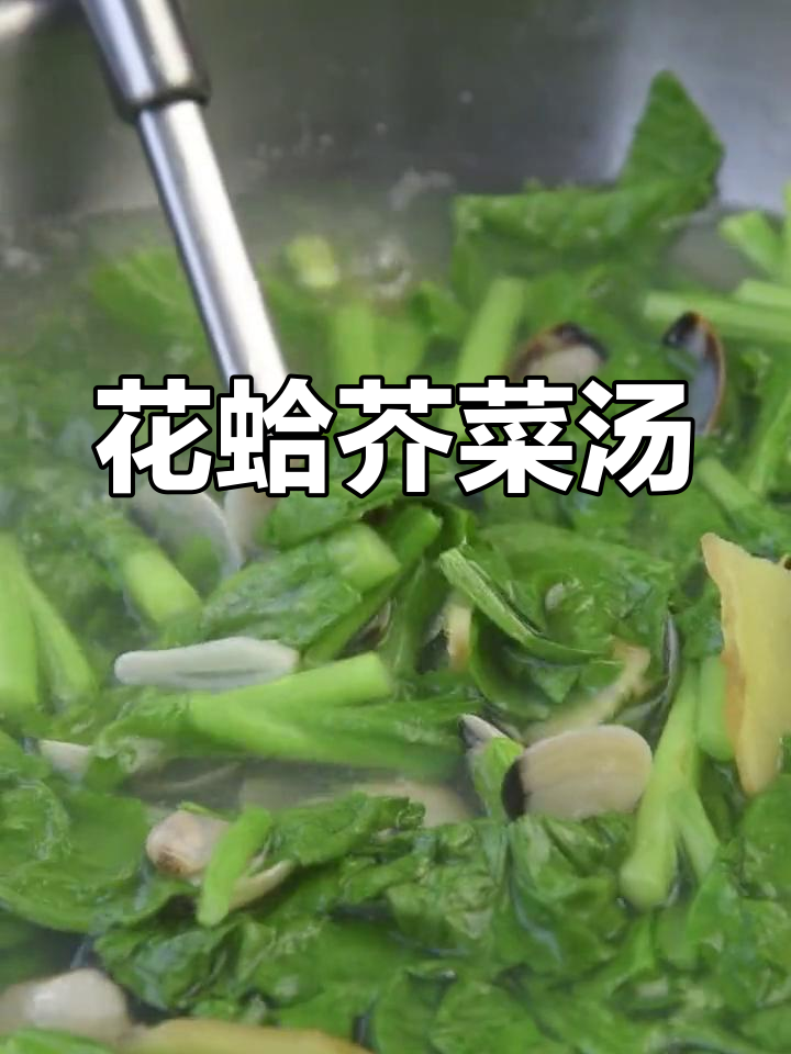 新鲜花蛤芥菜汤,轻松学会